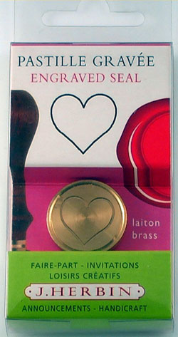 J. Herbin Heart Brass Seal