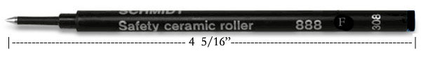 888 Rollerball Refill Black Fine Point